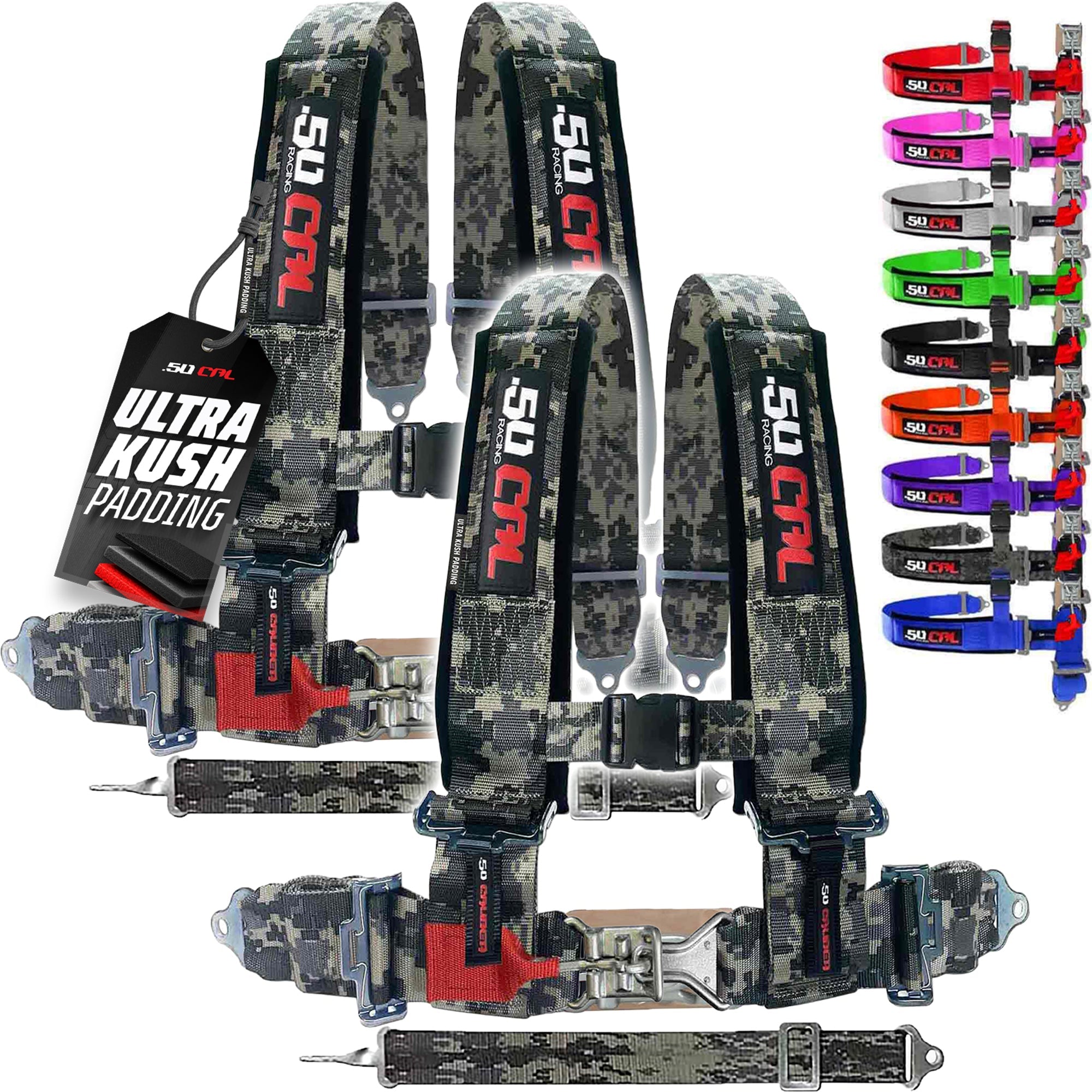 50 Caliber Racing 3" 5-Point UTV Harness | Anti-Submarine Strap | 9 Colors