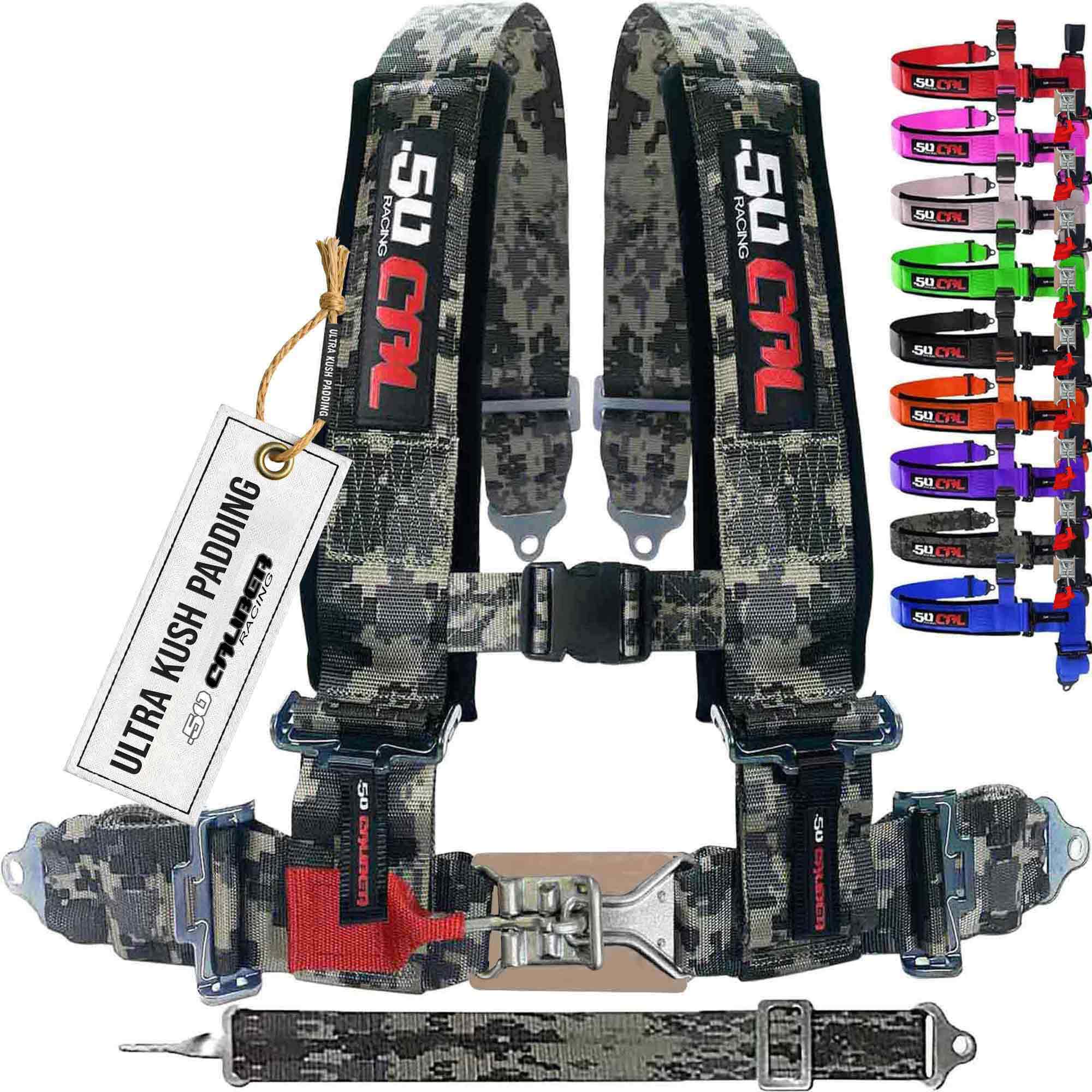 50 Caliber Racing 2" 5-Point UTV Harness | Anti-Submarine Strap | 9 Colors