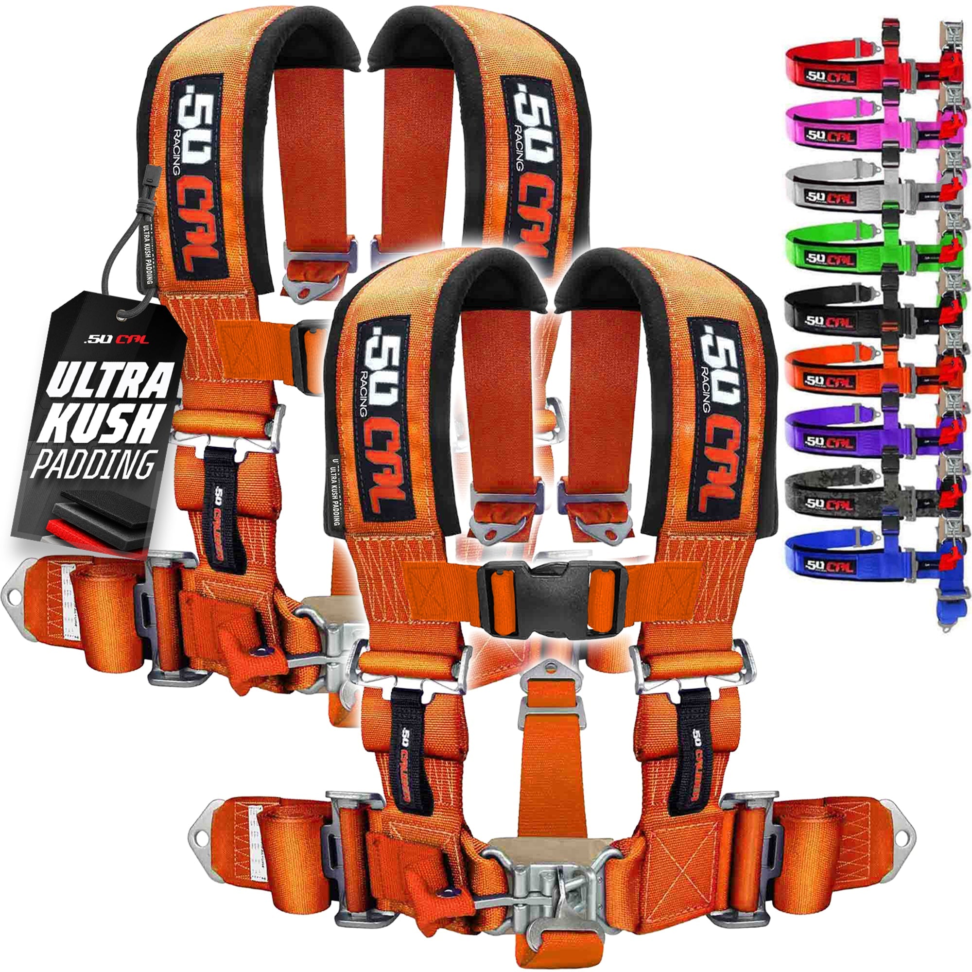 50 Caliber Racing 3" 5-Point UTV Harness | Anti-Submarine Strap | 9 Colors