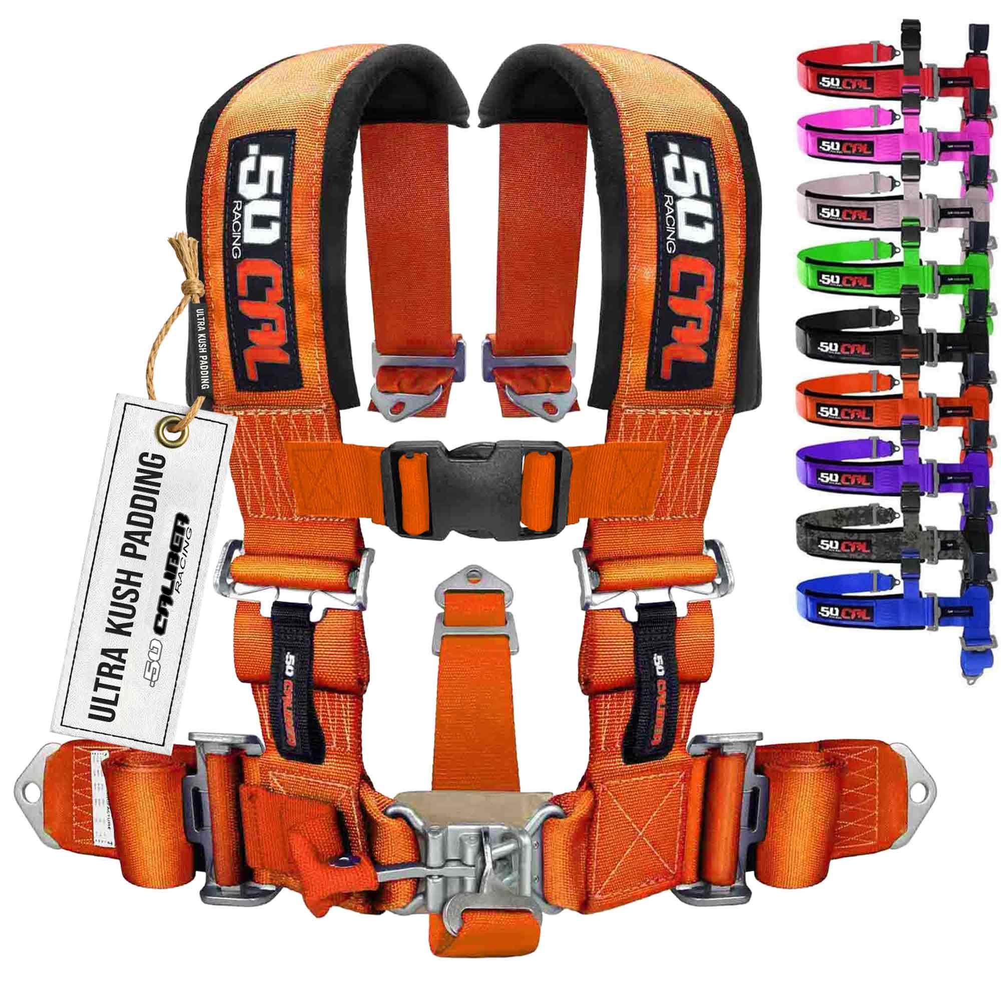 50 Caliber Racing 2" 5-Point UTV Harness | Anti-Submarine Strap | 9 Colors