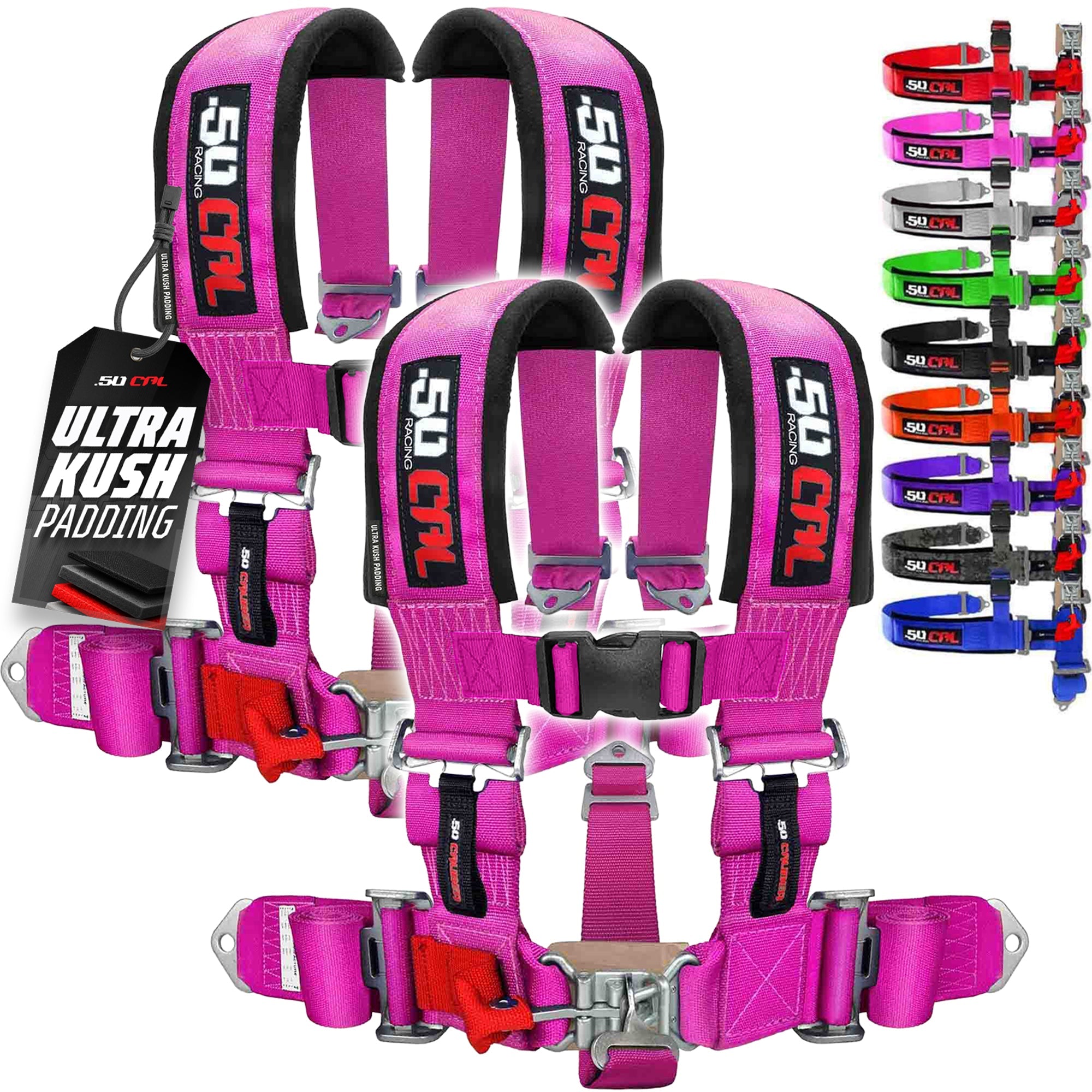 50 Caliber Racing 3" 5-Point UTV Harness | Anti-Submarine Strap | 9 Colors