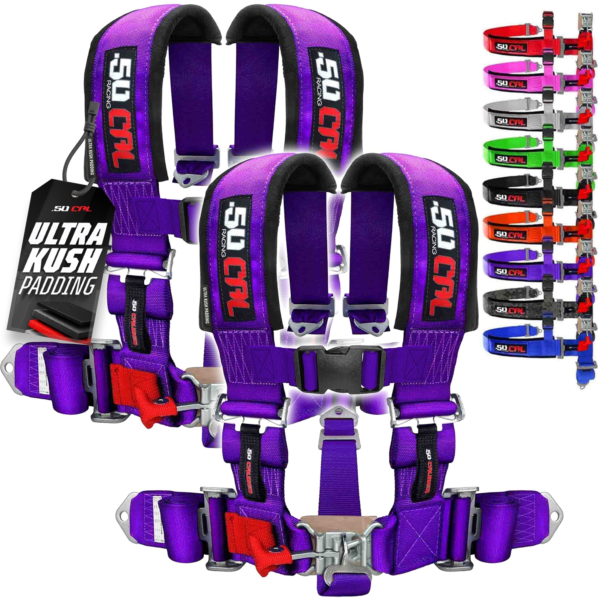 50 Caliber Racing 3" 5-Point UTV Harness | Anti-Submarine Strap | 9 Colors