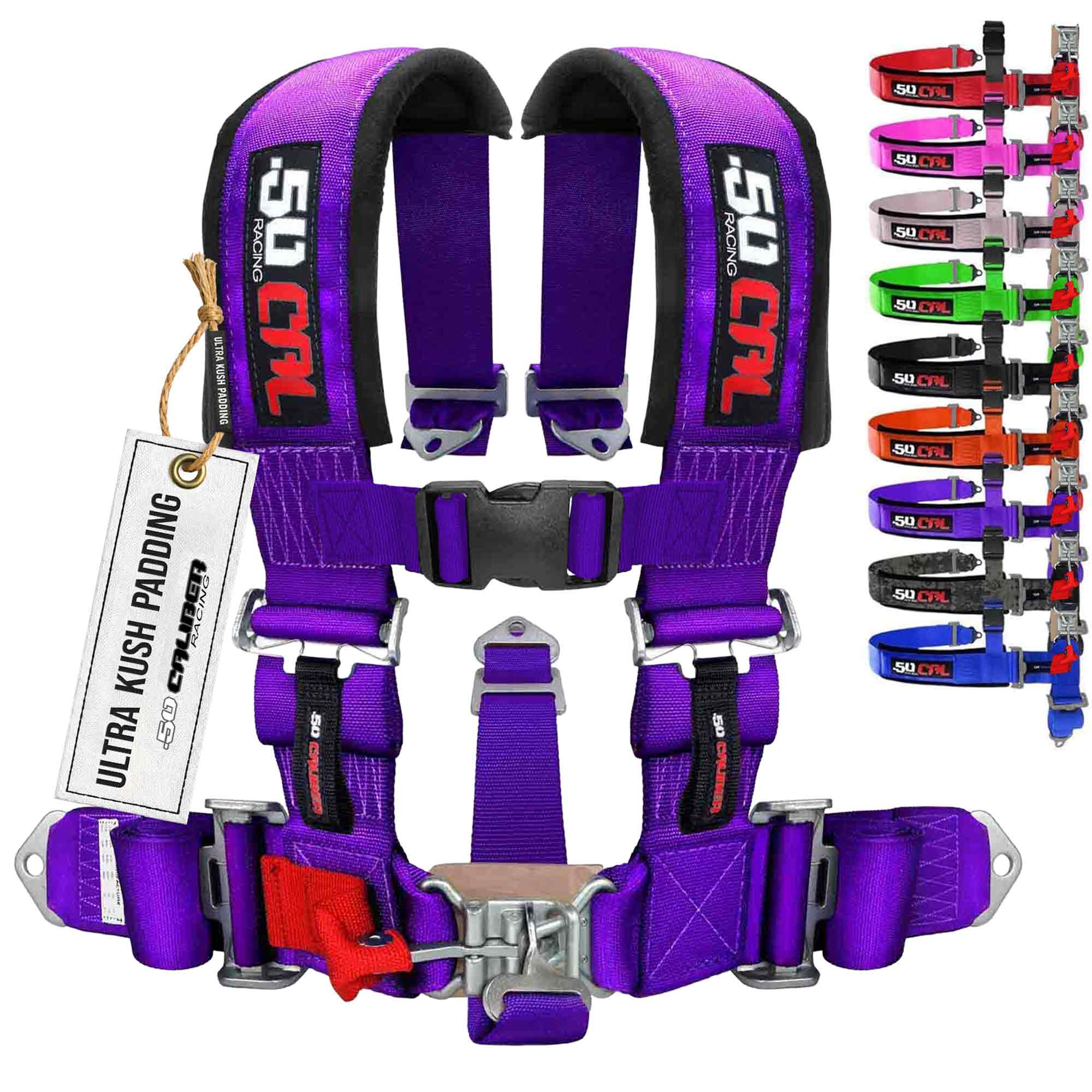 50 Caliber Racing 3" 5-Point UTV Harness | Anti-Submarine Strap | 9 Colors