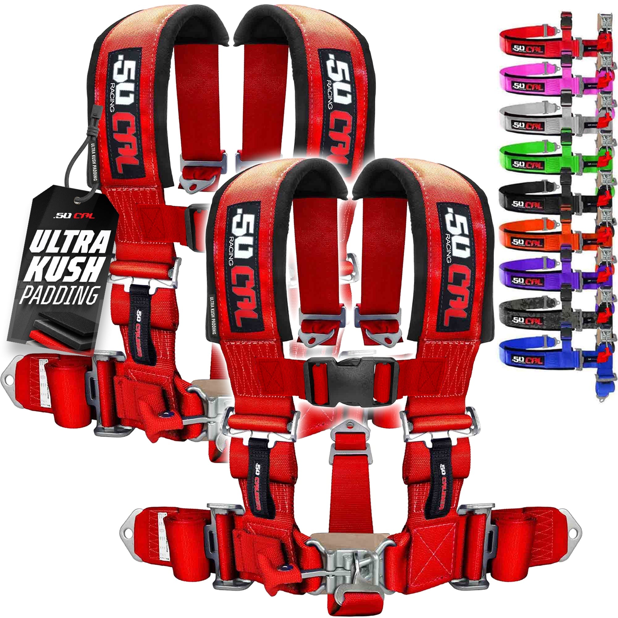 50 Caliber Racing 3" 5-Point UTV Harness | Anti-Submarine Strap | 9 Colors