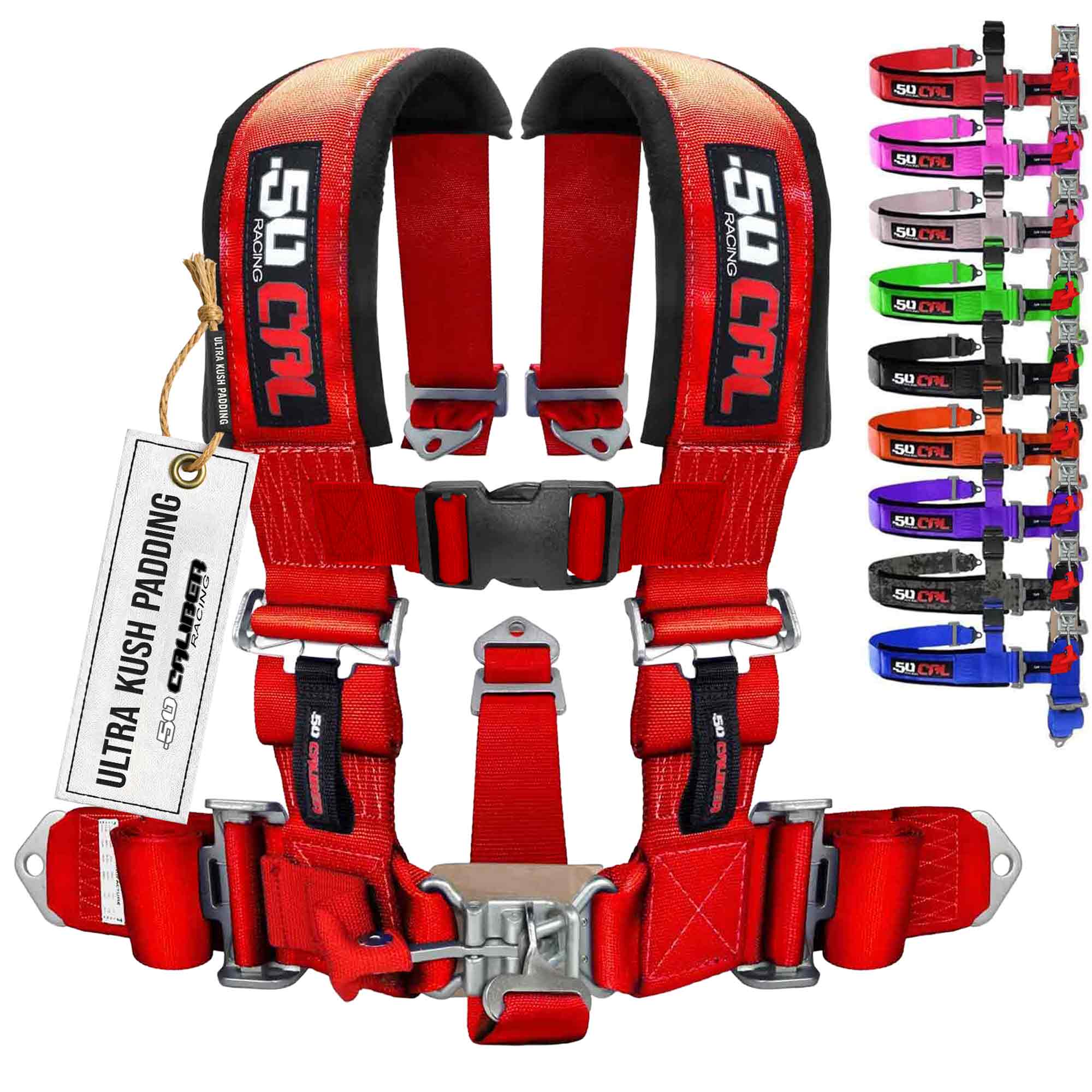 50 Caliber Racing 2" 5-Point UTV Harness | Anti-Submarine Strap | 9 Colors