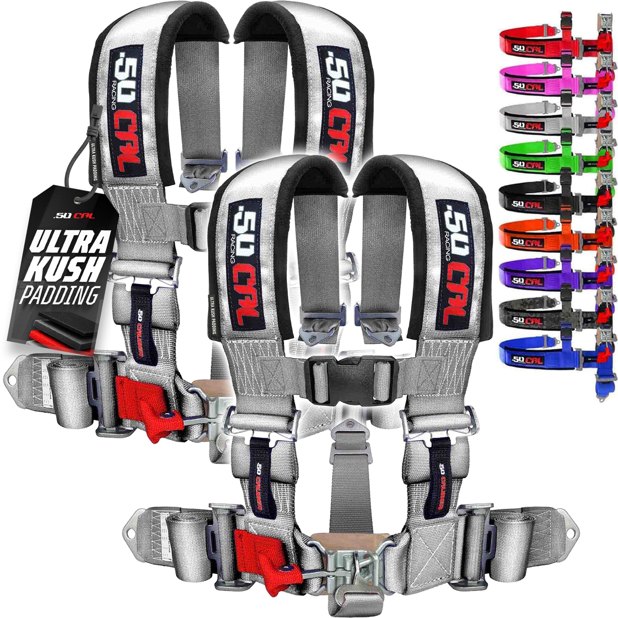 50 Caliber Racing 3" 5-Point UTV Harness | Anti-Submarine Strap | 9 Colors