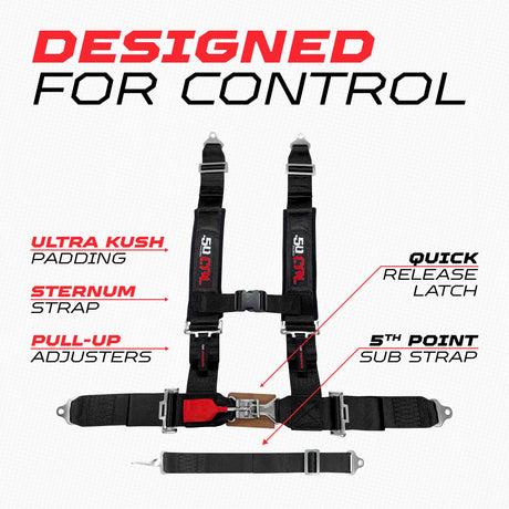 3" 5 Point Racing Harness by 50 Caliber Racing