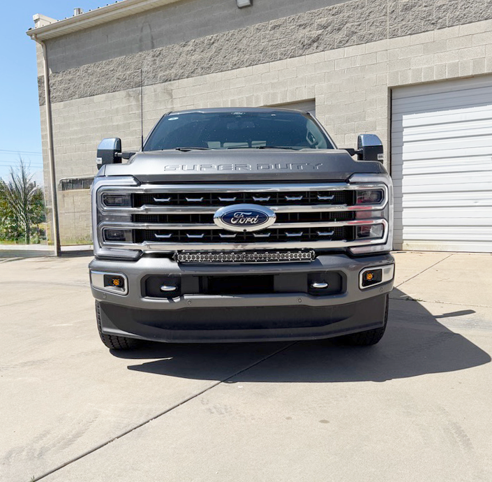 Photo of F-250 & 350 Super Duty 30" Curved Bumper Light Bar Kit 2023+ by Heretic Studio Dealer Portal - Premium for UTVs / Side by Sides