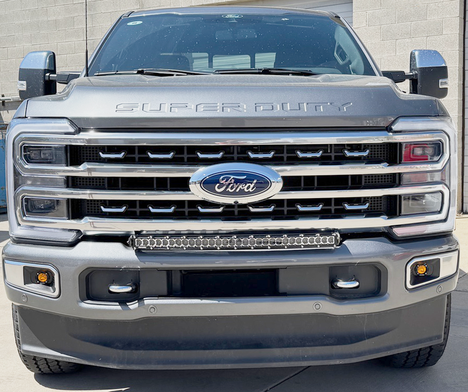 Photo of F-250 & 350 Super Duty 30" Curved Bumper Light Bar Kit 2023+ by Heretic Studio Dealer Portal - Premium for UTVs / Side by Sides