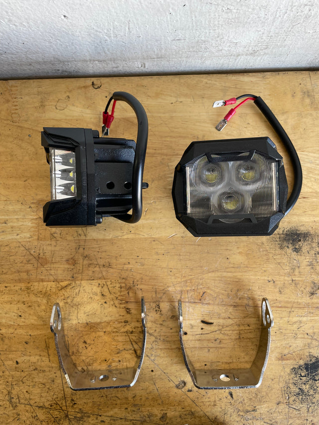 Photo of Clearance 3" Side Shooter LED Pod Pair With Mounting Brackets And Wiring Harness by GGLighting - Premium for UTVs / Side by Sides