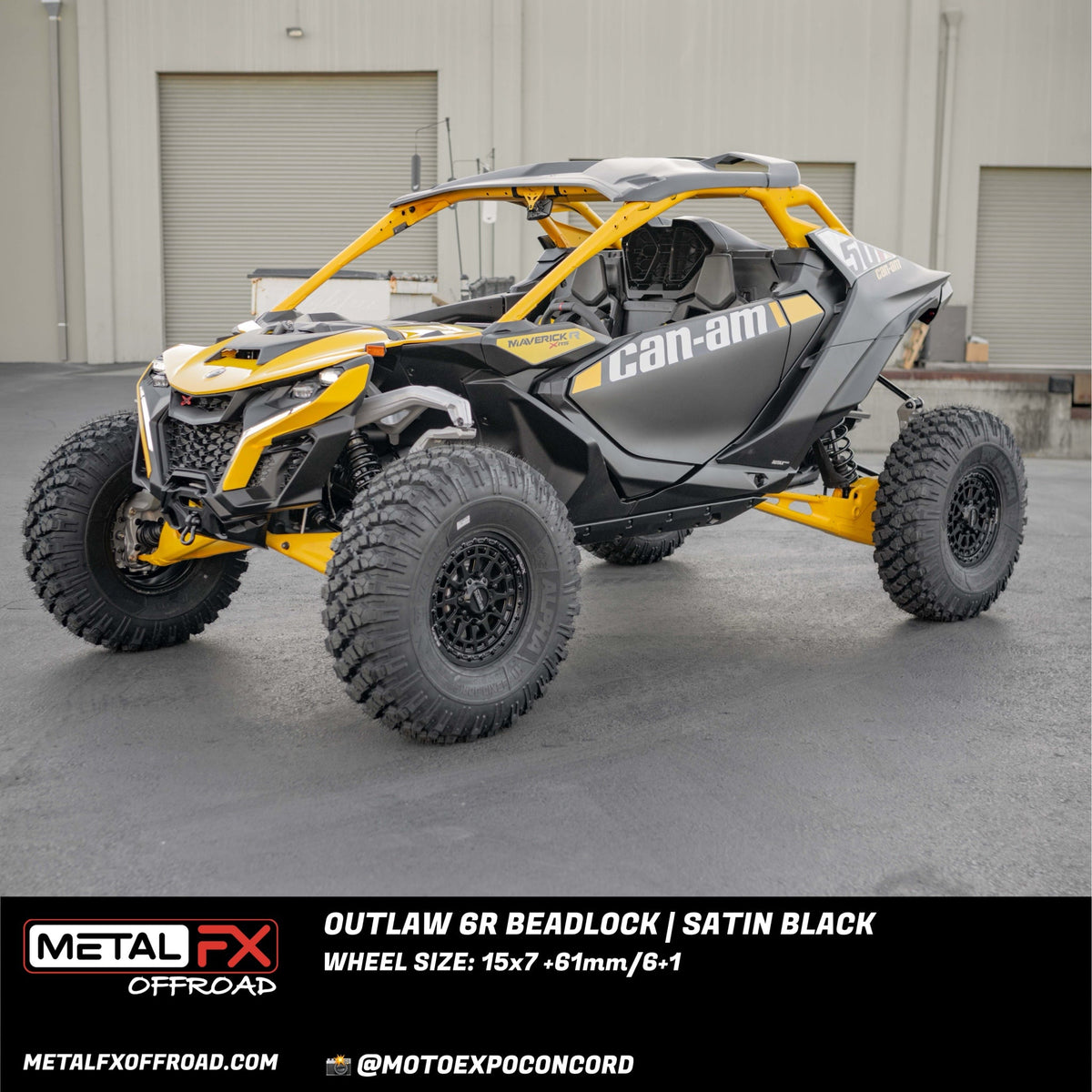 Outlaw 6R Beadlock Wheel - Satin Black | Can-Am Maverick R