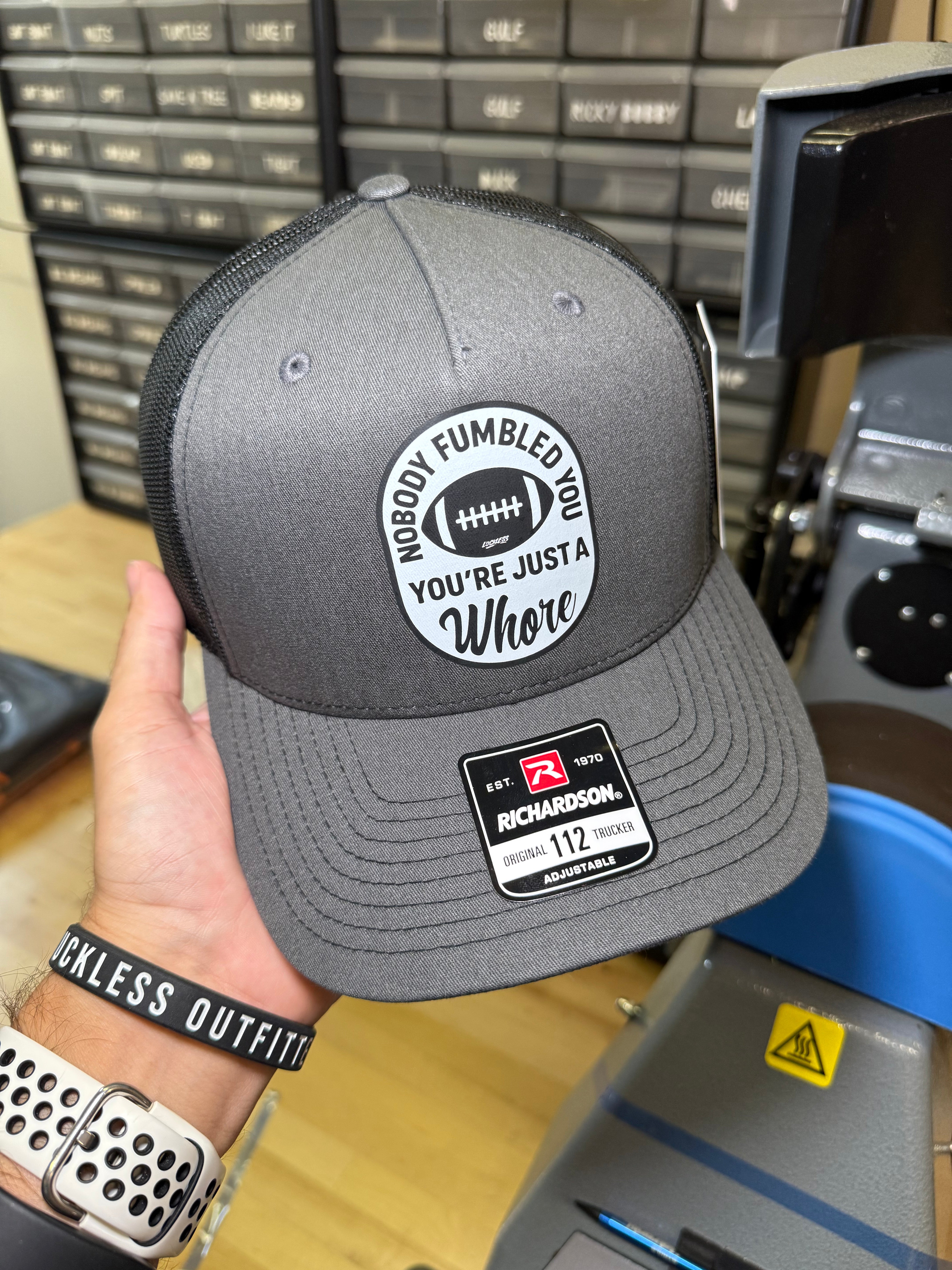 Photo of Nobody Fumbled You Trucker Hat by Luckless Outfitters - Premium Hat for UTVs / Side by Sides