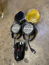 Eco Series 6" Round Off Road LED Light Pair With Amber & Black Covers & Wiring Harness