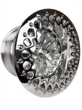 Packard Cyclone FF Forged Polished Beadlock Silver RZR Pro R wheel