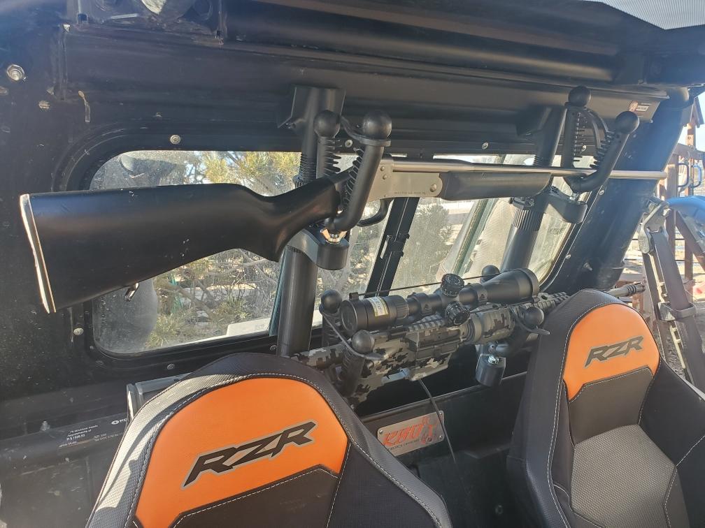 Polaris RZR 1000XP, XP4 & Turbo XP Rear Window Rifle Rack | 2 Place | 2014-2023