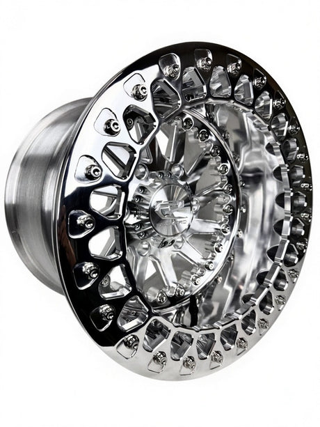Packard Cyclone FF Forged Polished Beadlock Silver Maverick R wheel
