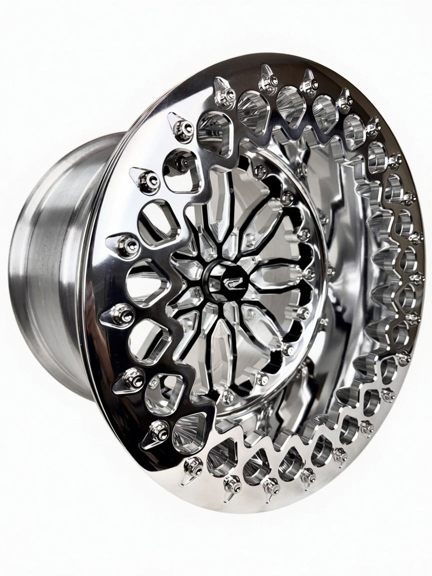 Packard Icon - FF Forged Polished Beadlock - Gloss Black