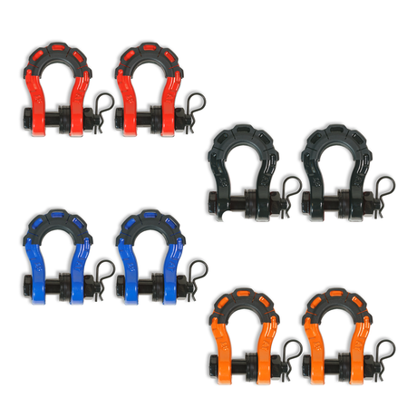 Photo of 3/4” Forged Steel D-shackle set (8T) (LIFE TIME WARRANTY*) by MOJAB OFFROAD - Premium for UTVs / Side by Sides
