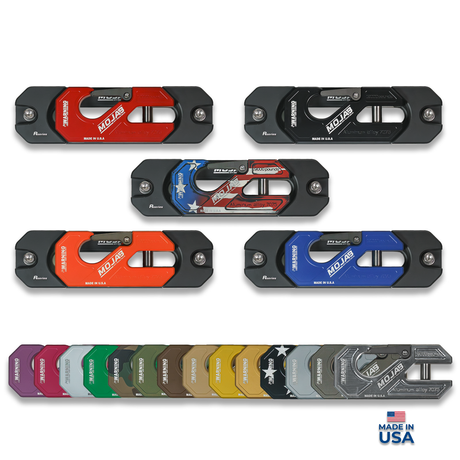 Photo of Aluminum Recessed Winch Shackle with Fairlead Kit, closed latch (LIFE TIME WARRANTY*) by MOJAB OFFROAD - Premium Winches & Winch Mounts for UTVs / Side by Sides