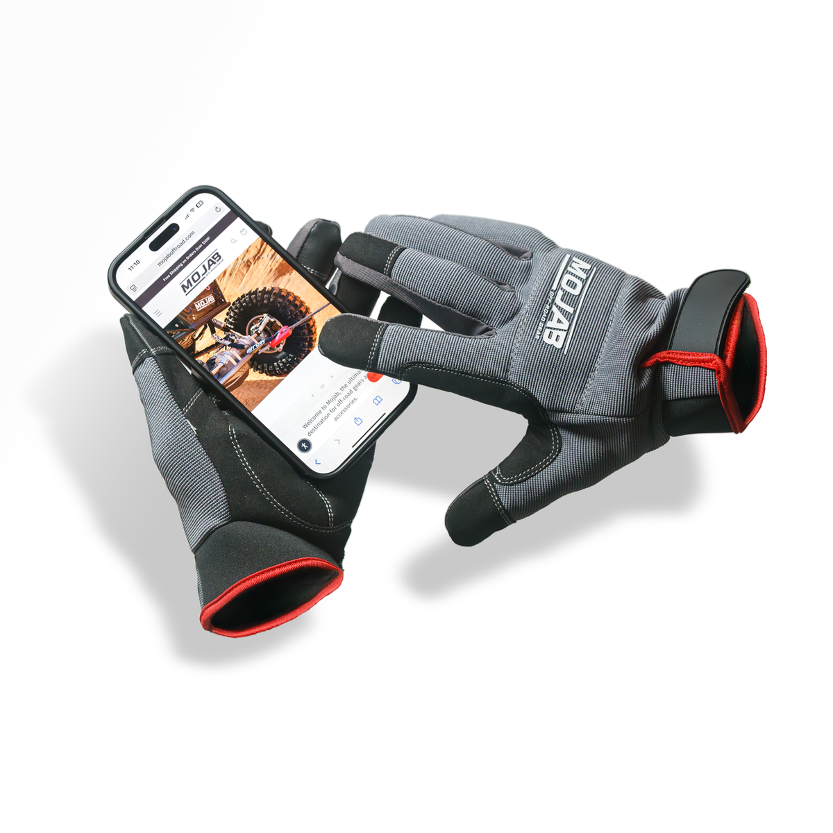 Photo of Touchscreen compatible Work/ driving gloves by MOJAB OFFROAD - Premium Apparel & Accessories for UTVs / Side by Sides