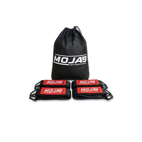 Photo of 2"x 39'' Axle Tie-down with rings (pack of 4) (Lifetime Warranty) by MOJAB OFFROAD - Premium Tie Downs for UTVs / Side by Sides