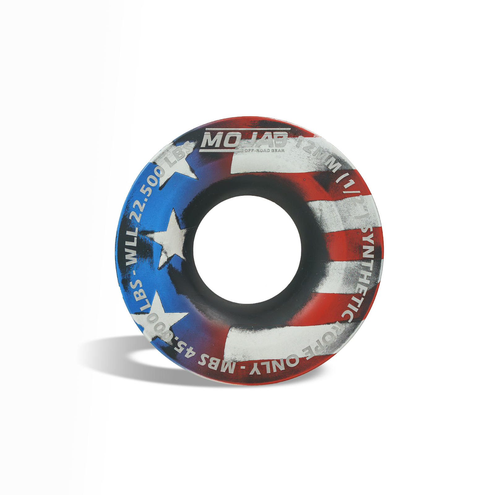 Photo of American Flag Snatch ring (diameter 3.8'') by MOJAB OFFROAD - Premium for UTVs / Side by Sides