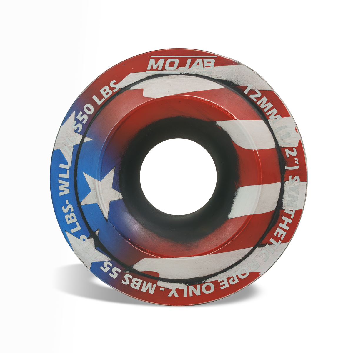 Photo of American Flag XL Snatch ring (diameter 4.7'') by MOJAB OFFROAD - Premium for UTVs / Side by Sides