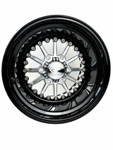 Packard Element silver non-beadlock wheel for Maverick R 6x139.7, front view with optional spinner cap