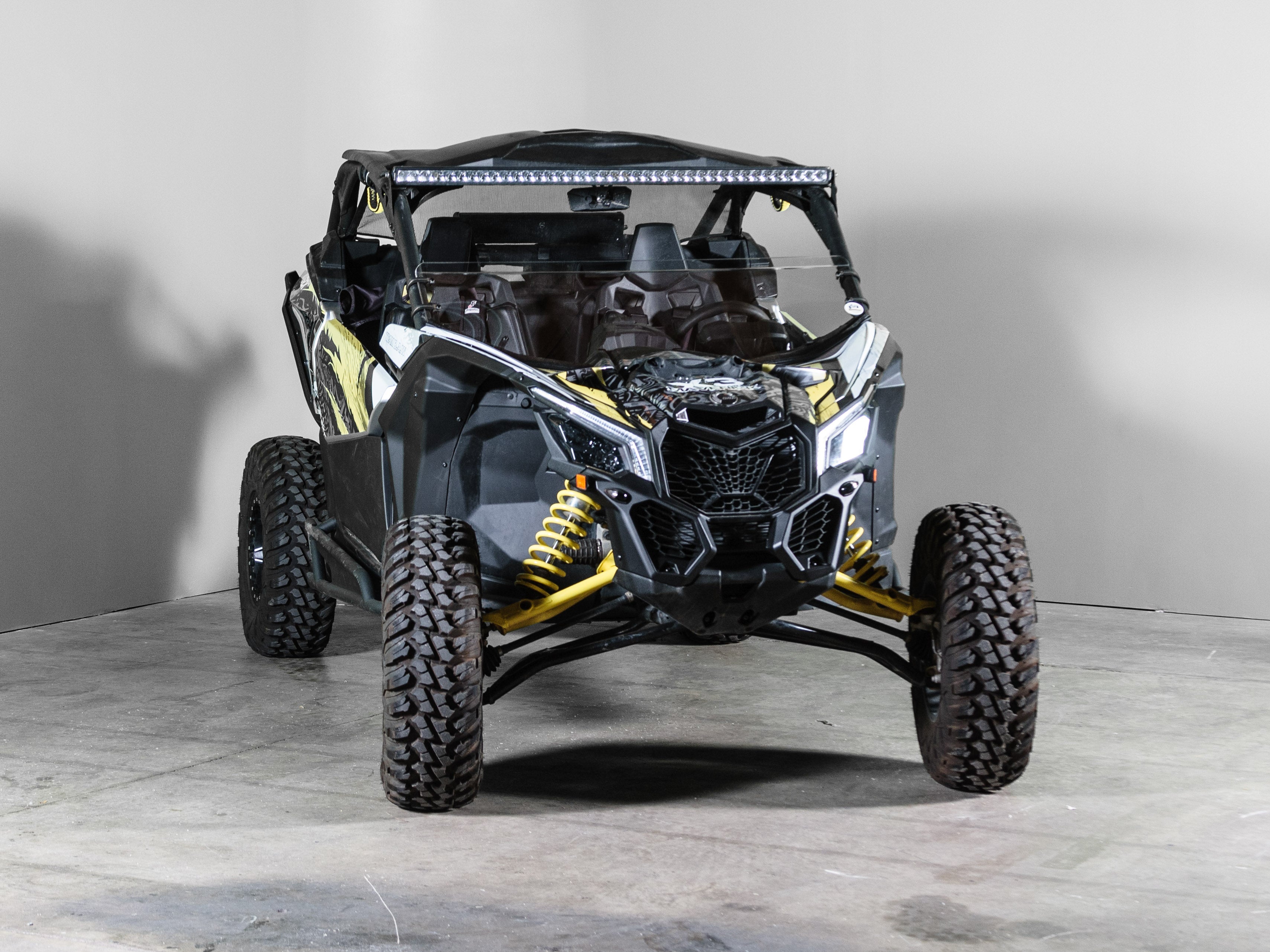 Photo of TK00514 CAN-AM MAVERICK X3 (WITHOUT INTRUSION BARS) HALF UTV WINDSHIELD - SCRATCH RESISTANT 3/16” by TerraRider UTV Windshields & Accessories - Premium for UTVs / Side by Sides