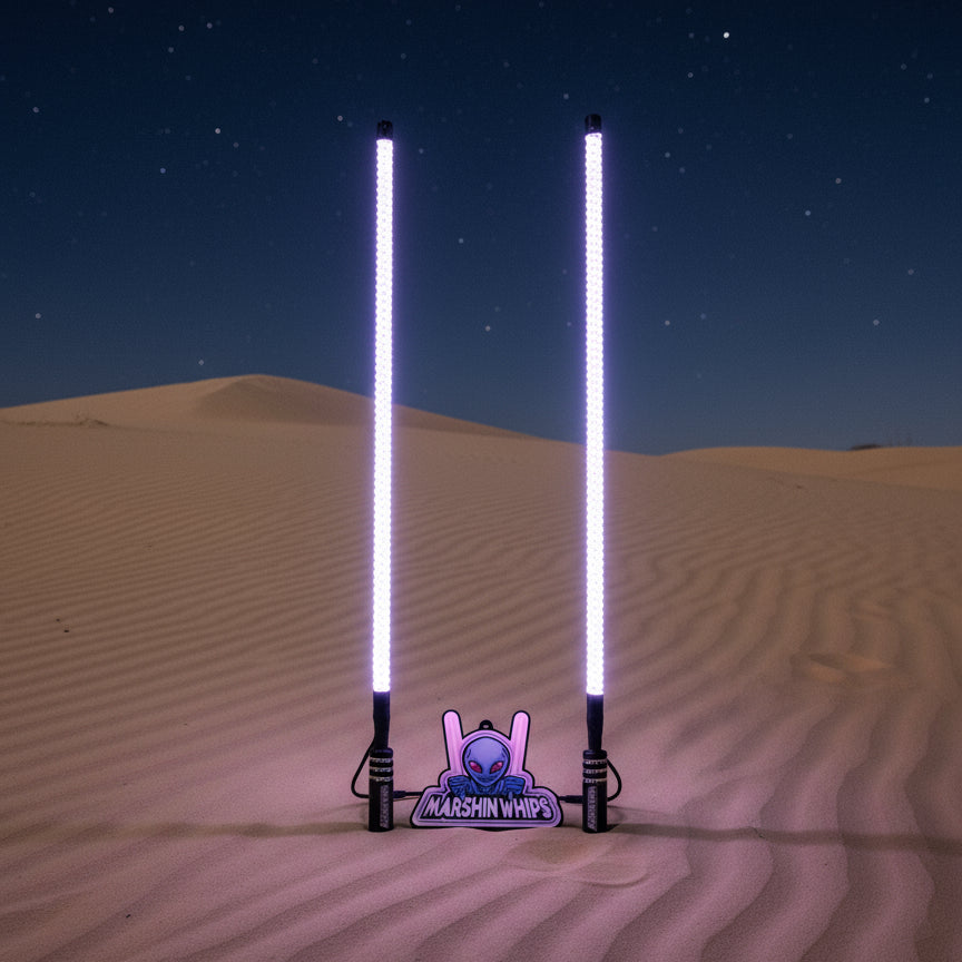 Photo of V2 Black Out LED Whip Set: The Ultimate Stealth by Marshin Whips - Premium for UTVs / Side by Sides