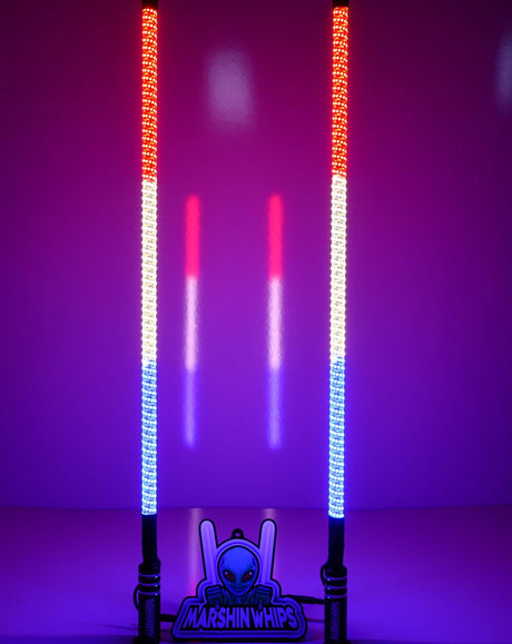 Photo of V2 Black Out - Set of Whips by Marshin Whips - Premium for UTVs / Side by Sides