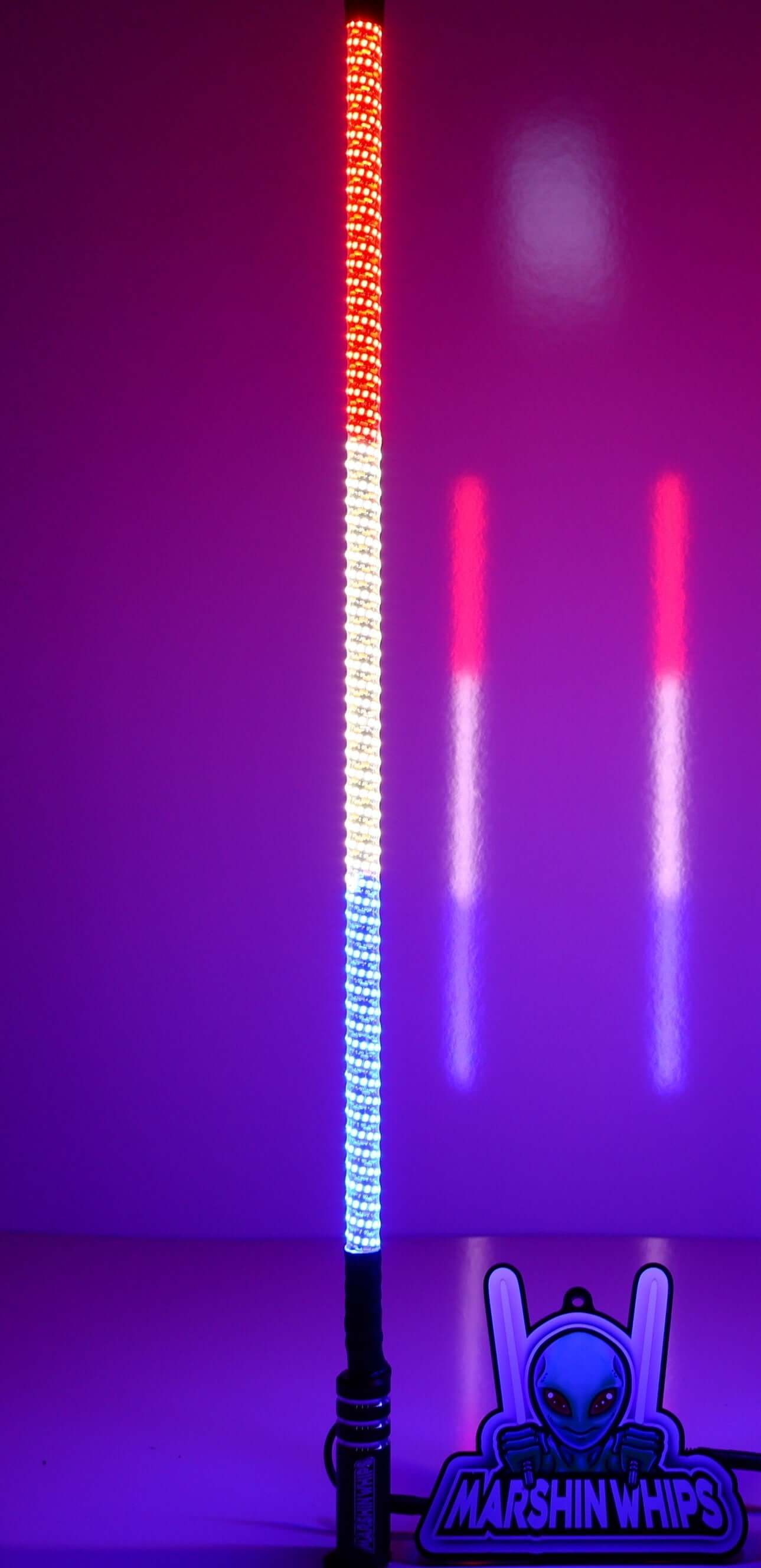 Photo of V2 Black Out LED Whip: The Ultimate Stealth Single by Marshin Whips - Premium for UTVs / Side by Sides