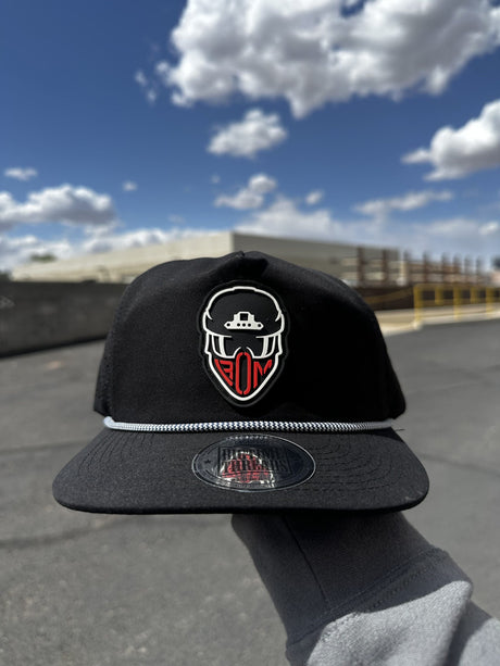 Black Ops Machine Black Rope Hat - Breathable + Water Resistant + Adjustable Snapback (Limited Supply)