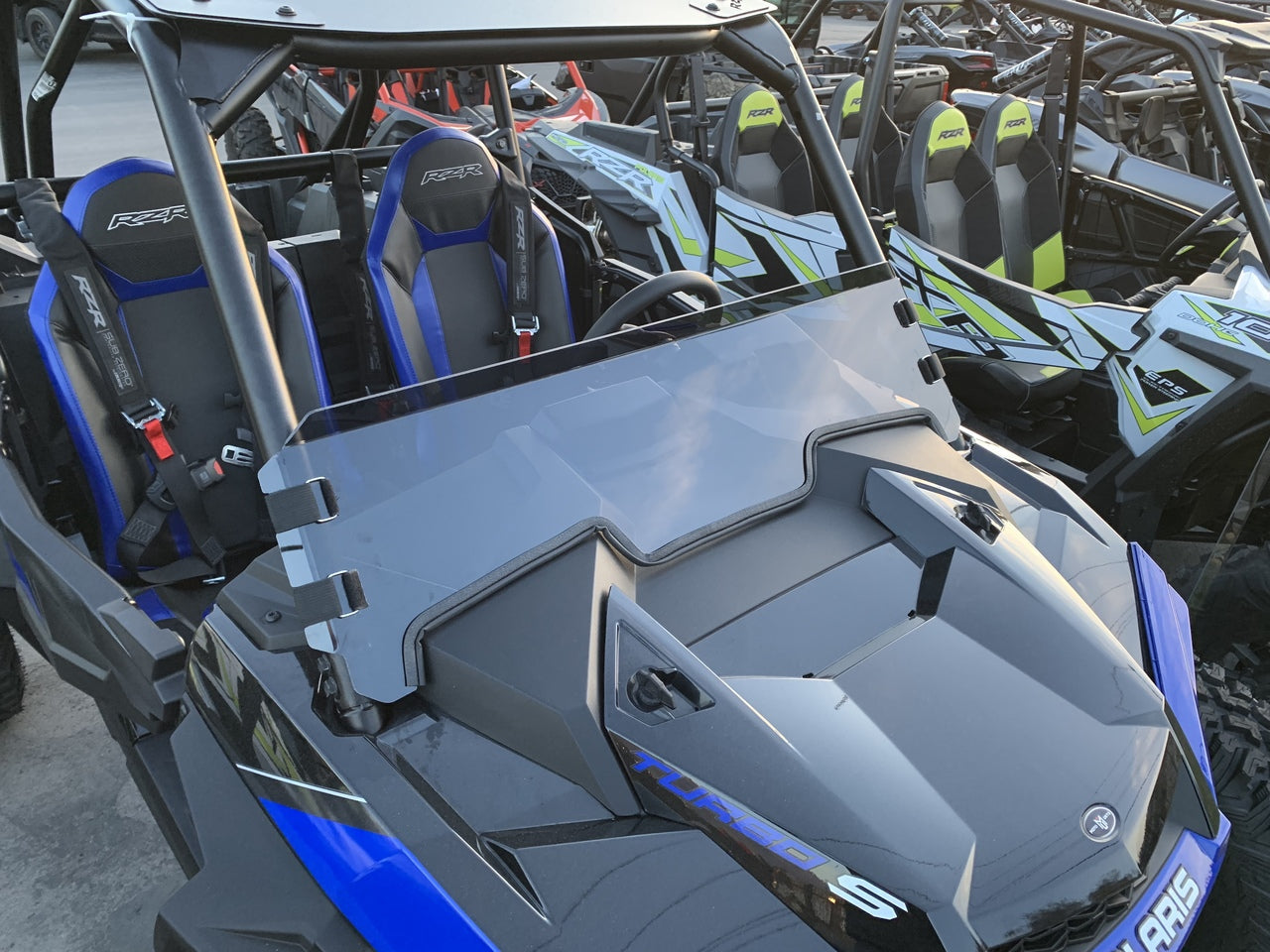 Photo of Polycarbonate Half Windshield with Quick Straps for RZR Turbo S and 2019+ RZR 1000, Turbo by UTVZILLA - Premium for UTVs / Side by Sides