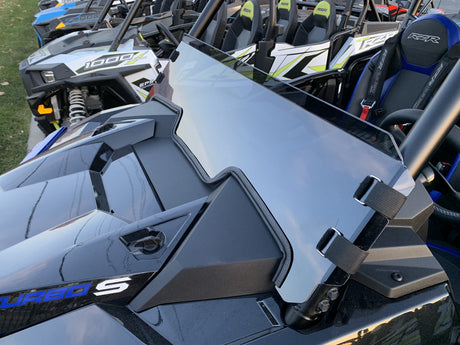 Photo of Polycarbonate Half Windshield with Quick Straps for RZR Turbo S and 2019+ RZR 1000, Turbo by UTVZILLA - Premium for UTVs / Side by Sides