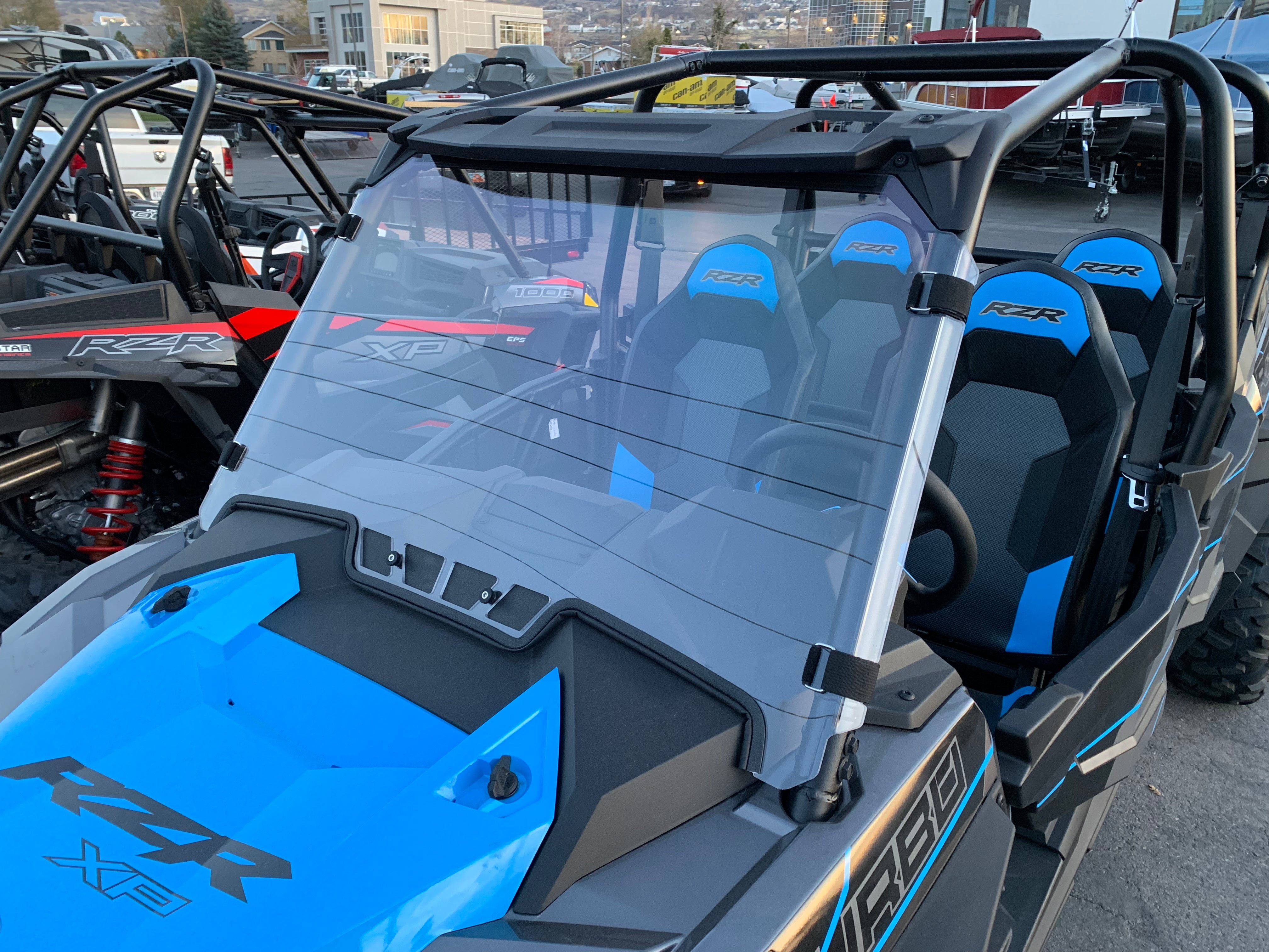 Photo of Vented Full Polycarbonate Windshield with Quick Straps for 2019+ RZR 1000, Turbo (upgrade options) by UTVZILLA - Premium for UTVs / Side by Sides