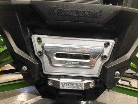 Photo of KRX 1000 Billet Winch Plate with Integrated Rope Hawse by Viper Machine - Premium for UTVs / Side by Sides