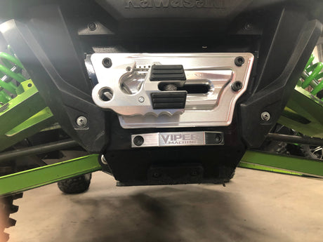 Photo of KRX 1000 Billet Winch Plate with Integrated Rope Hawse by Viper Machine - Premium for UTVs / Side by Sides