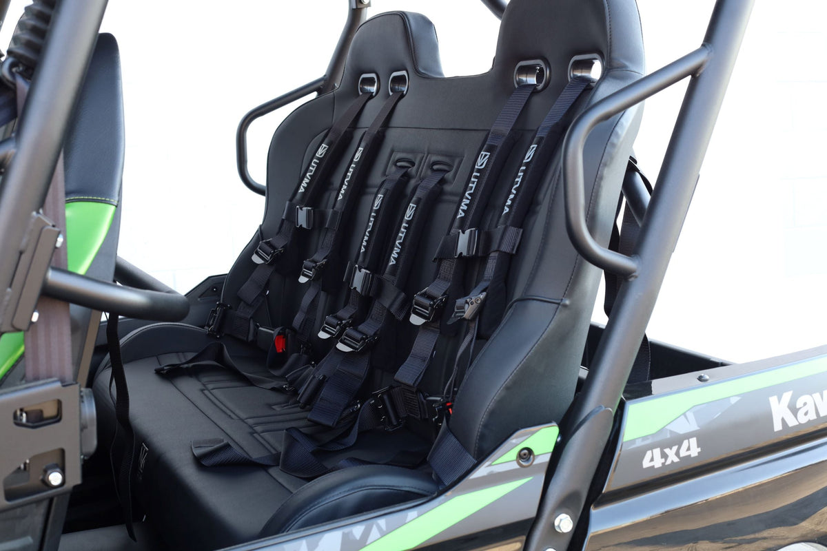 Photo of Teryx 4 Rear Bench Seat (2012-2025) W Harnesses by UTV Mountain Accessories - Premium Seats & Accessories for UTVs / Side by Sides