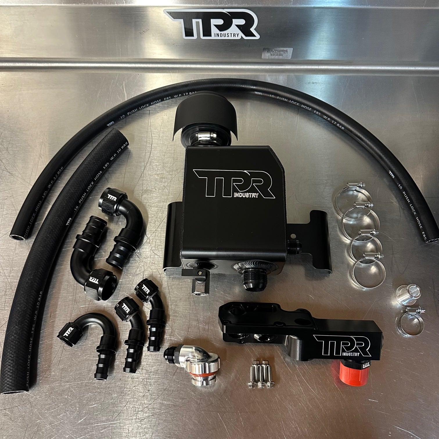 Photo of TPR006B - BLACK Crankcase Breather Kit - RZR by TPR Industry - Premium for UTVs / Side by Sides