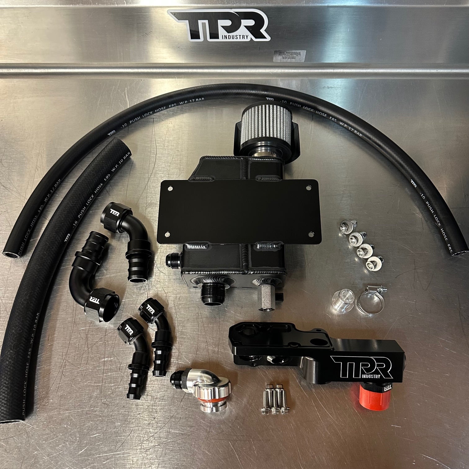 Photo of TPR006B - BLACK Crankcase Breather Kit - RZR by TPR Industry - Premium for UTVs / Side by Sides
