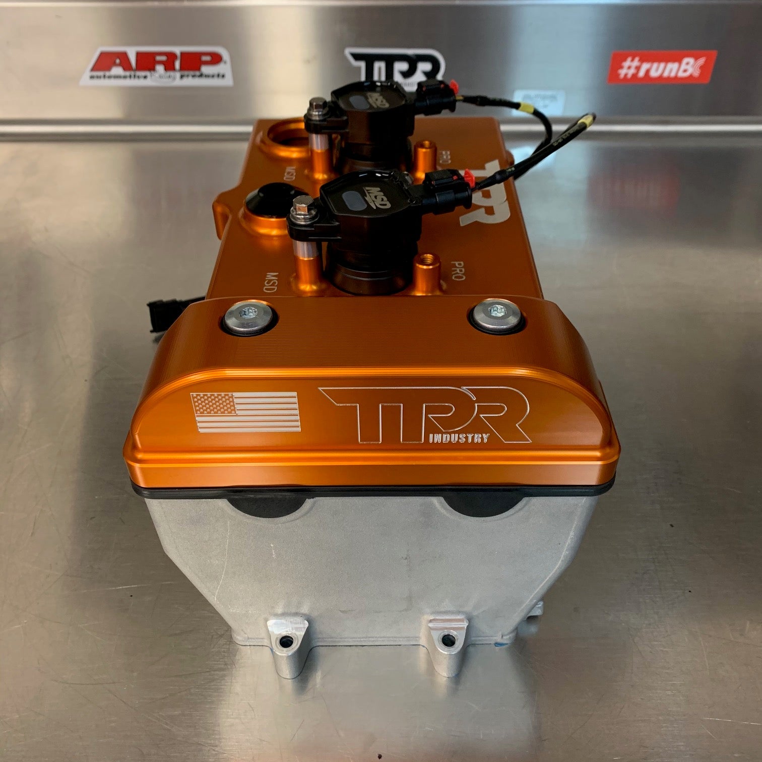 Photo of TPR010 - ORANGE Billet Valve Cover - RZR by TPR Industry - Premium for UTVs / Side by Sides