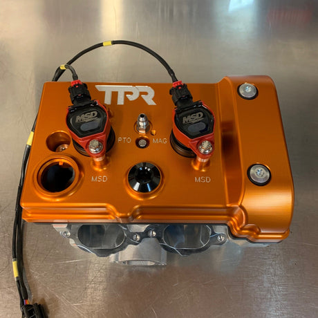 Photo of TPR010 - ORANGE Billet Valve Cover - RZR by TPR Industry - Premium for UTVs / Side by Sides