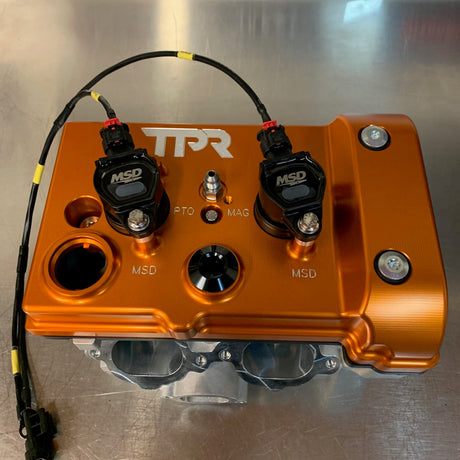 Photo of TPR010 - ORANGE Billet Valve Cover - RZR by TPR Industry - Premium for UTVs / Side by Sides