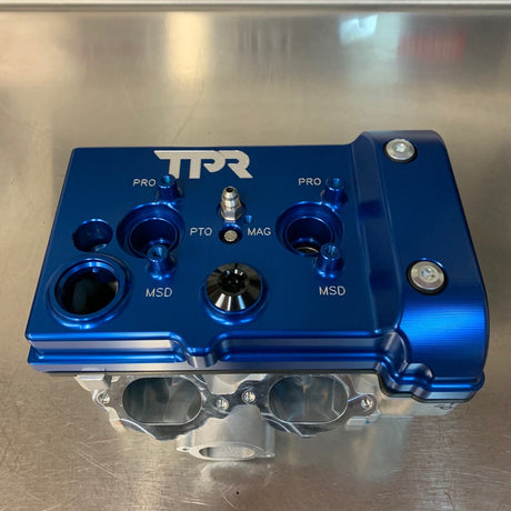 Photo of TPR010 - BLUE Billet Valve Cover - RZR by TPR Industry - Premium for UTVs / Side by Sides