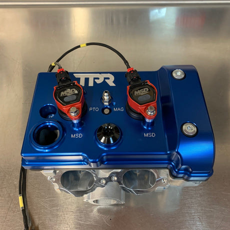 Photo of TPR010 - BLUE Billet Valve Cover - RZR by TPR Industry - Premium for UTVs / Side by Sides
