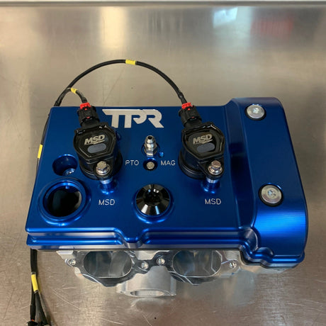 Photo of TPR010 - BLUE Billet Valve Cover - RZR by TPR Industry - Premium for UTVs / Side by Sides