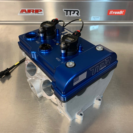 Photo of TPR010 - BLUE Billet Valve Cover - RZR by TPR Industry - Premium for UTVs / Side by Sides
