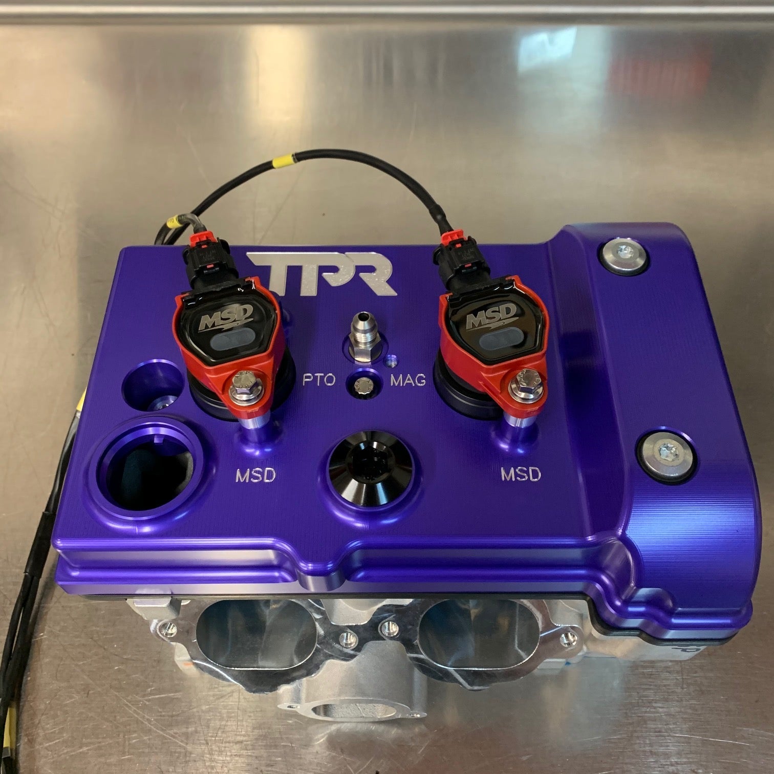 Photo of TPR010 - PURPLE Billet Valve Cover - RZR by TPR Industry - Premium for UTVs / Side by Sides