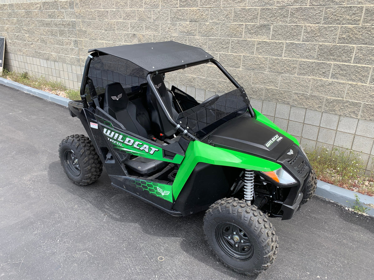 Photo of Wildcat Trail/Sport 700 Half Windshield with Billet Mounts by UTVZILLA - Premium for UTVs / Side by Sides
